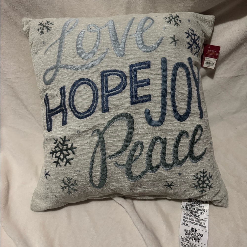 St. Nicholas square love hope joy peace throw pillow